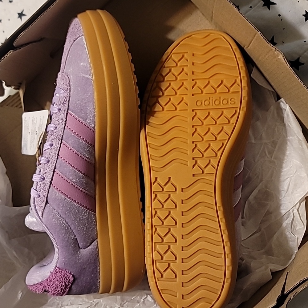 Brand New Adidas VL Court Size 7 Crushed Velvet Purple PacSun Limited Edition - Picture 4 of 6